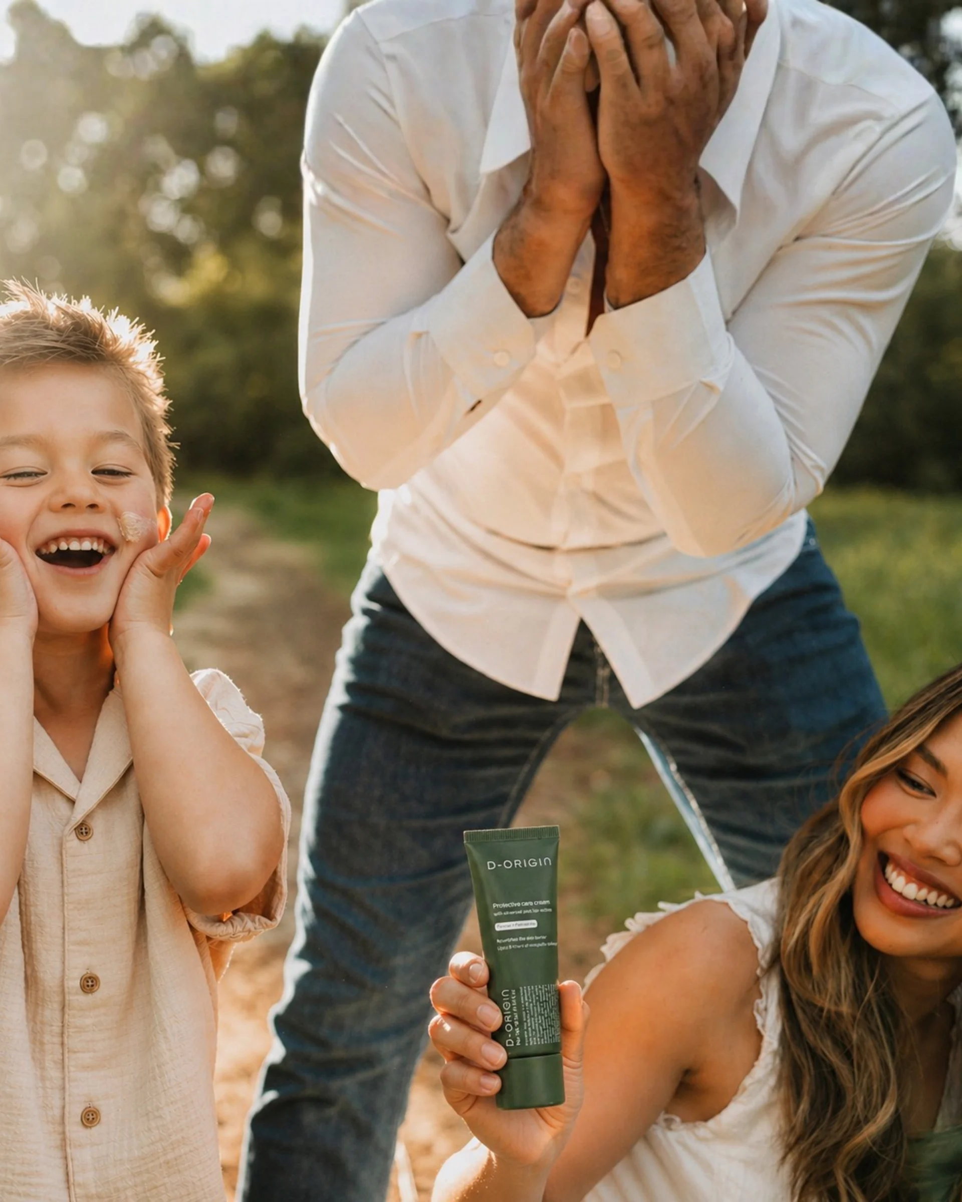 Family enjoying preventive care outdoors